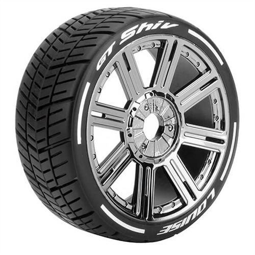 LOUISE RC GT-SHIV 1/8 FR/RR S OFT HEX 17MM SPOKE/BLACK CHRO